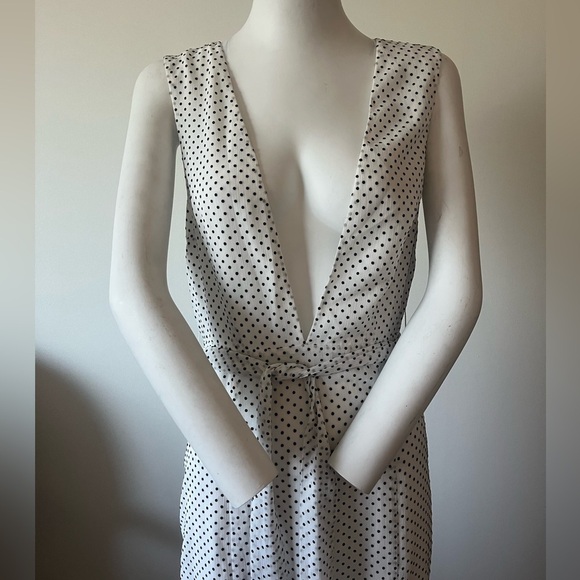 Ale by Alessandra Taura Maxi Polka Dot Deep V Neck Dress - Picture 5 of 10